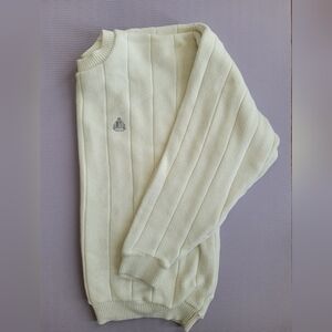 Izod Men's Cream Ribbed Knit Men's Sweater XL